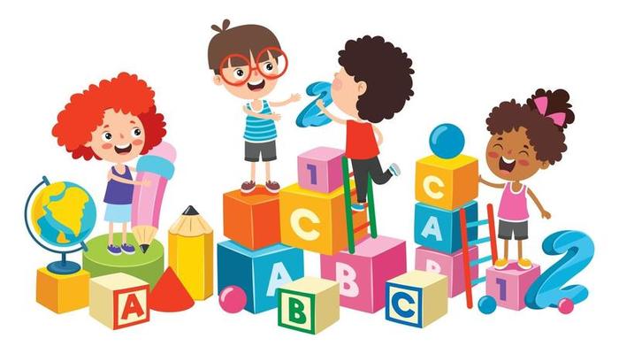 happy-kids-studying-and-learning-vector